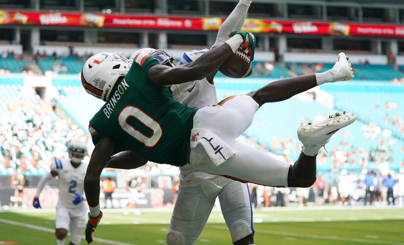 Miami’s Romello Brinson makes his case for catch of the year with must-see TD
