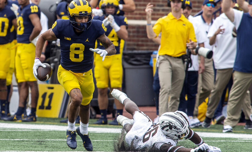 Michigan routs W. Michigan 47-14, loses WR Bell to an injury