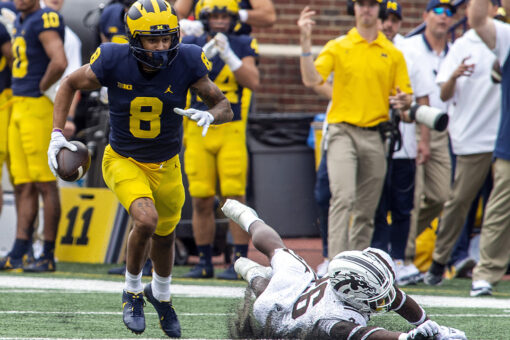 Michigan routs W. Michigan 47-14, loses WR Bell to an injury