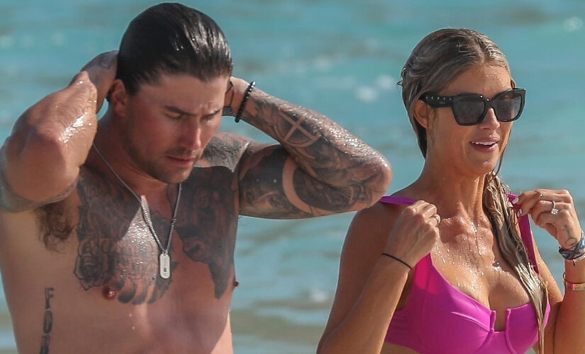 Christina Haack shows off sparkler on her finger during beach day amid engagement announcement