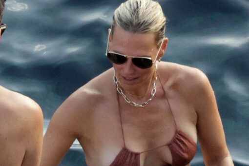 Molly Sims, 48, showcases youthful physique in a string bikini amid romantic trip to Italy