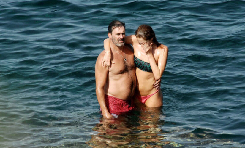 Jon Hamm and girlfriend Anna Osceola get handsy during vacation