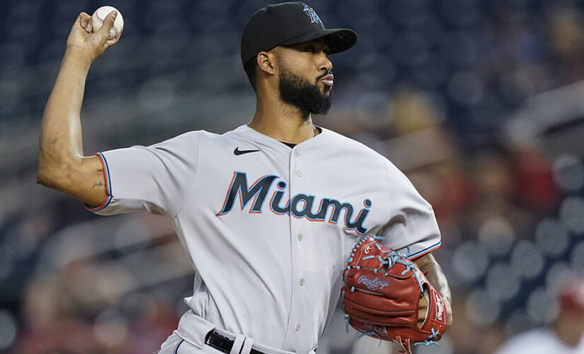 Alcantara takes no-hitter into 7th, Marlins blank Nats 3-0