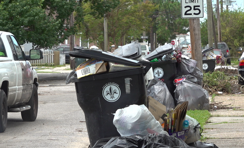 New Orleans residents hold ‘trash parade’ protest after garbage pickup delayed 3 weeks post Hurricane Ida