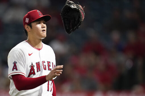 Ohtani strikes out 8 on 117 pitches, Angels beat Rangers 3-2