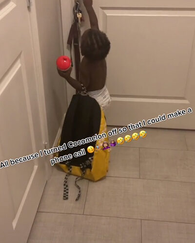 Toddler tries running away from home when Cocomelon is turned off