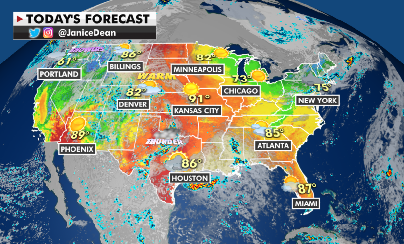 Stormy weather forecast for Plains, cooler temperatures to move into Northeast
