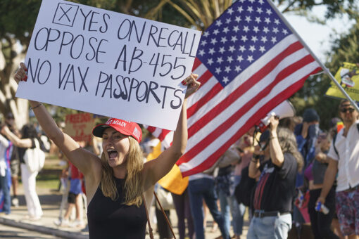 Los Angeles bars protests at homes after anti-vaccine rally supporters show up at officials’ residences
