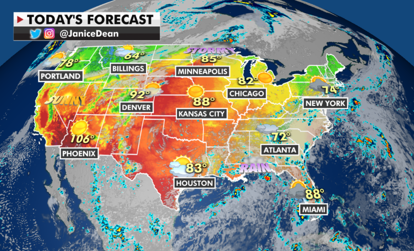 Cold front brings storms to Midwest as wildfire danger continues in West