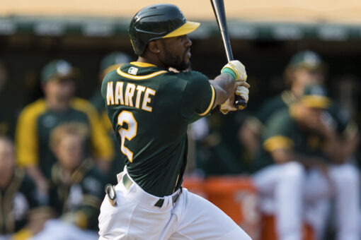 Marte’s double in 9th lifts A’s 2-1, stalls Astros