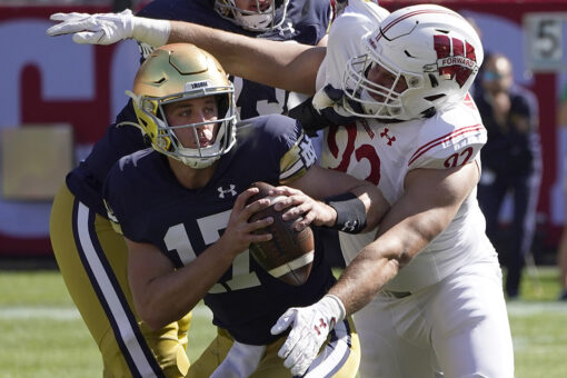 Notre Dame takes lead with TD vs. Wisconsin, fans debate whether it was catch