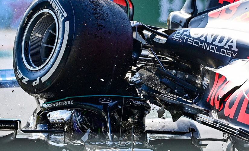 ‘Halo’ saves Formula One star Lewis Hamilton from being crushed in crash