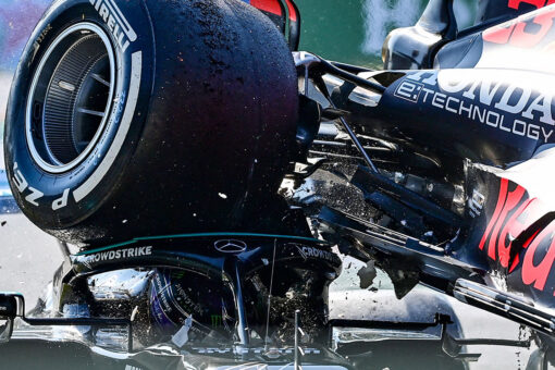 ‘Halo’ saves Formula One star Lewis Hamilton from being crushed in crash