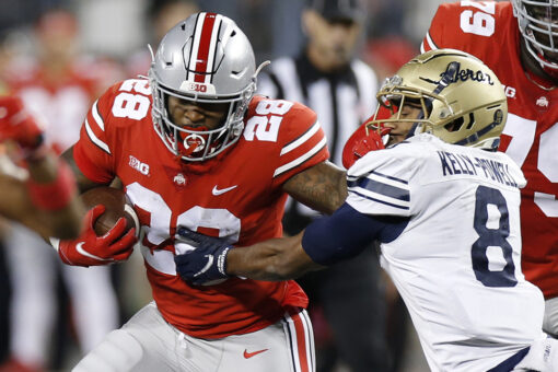 No. 10 Buckeyes break loose with 59-7 rout of Akron