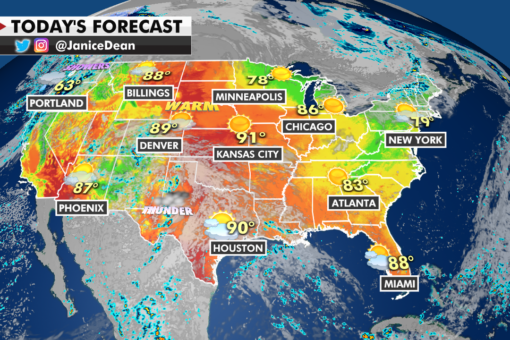 Cold fronts pushing across US, but Plains facing above-average temperatures