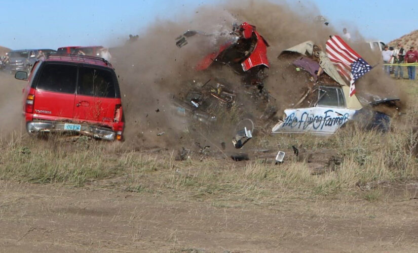 North Dakota’s ‘Flying Farmer’ wrecks car during daredevil jump