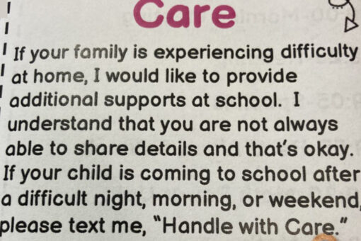 Teacher’s viral ‘handle with care’ text system is exactly what parents need this school year