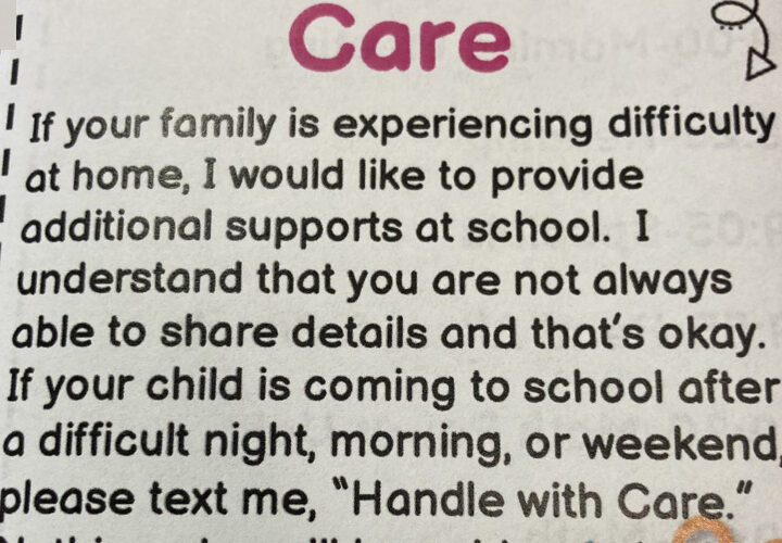 Teacher’s viral ‘handle with care’ text system is exactly what parents need this school year
