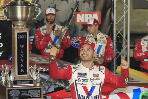 NASCAR Playoffs: Larson wins Bristol as Elliott and Harvick feud