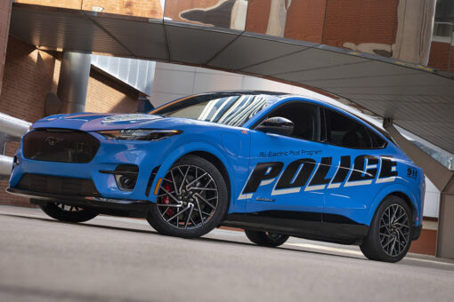 Ford begins testing electric Mustang Mach-E as police car