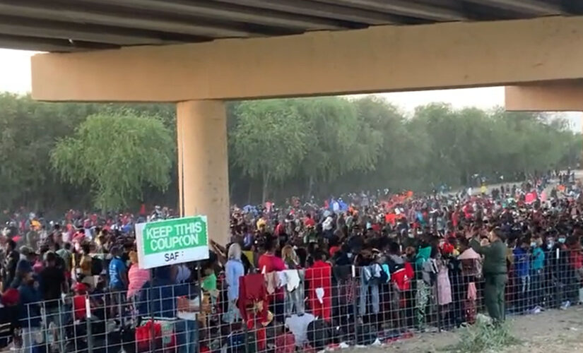 Migrant numbers under Texas bridge double to 8,000+ in 24 hours: ‘Out of control’