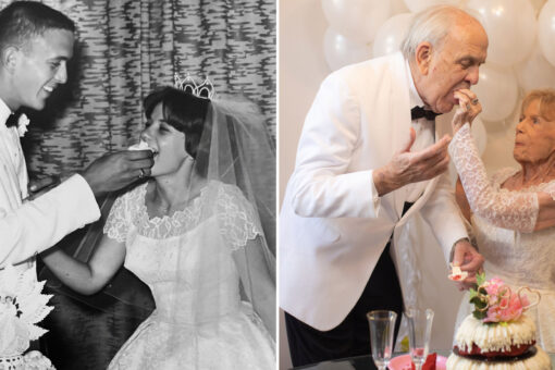 Woman wears original wedding dress for 59th anniversary photo shoot: ‘It fit like a glove’