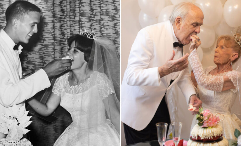 Woman wears original wedding dress for 59th anniversary photo shoot: ‘It fit like a glove’