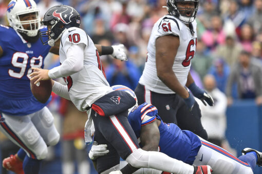 Bills force 5 turnovers, overwhelm Mills and Texans 40-0