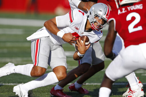 C.J. Stroud throws five TD passes, No. 11 Ohio State rolls