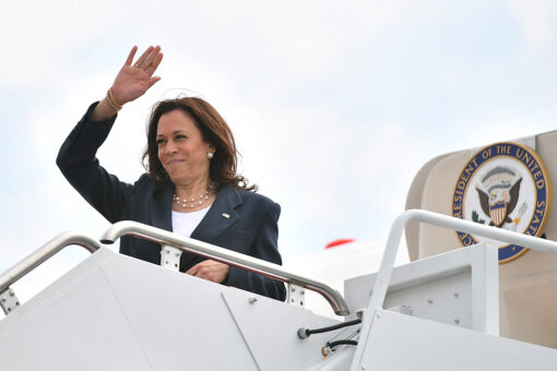 Kamala Harris pictured power walking in DC following secret California trip