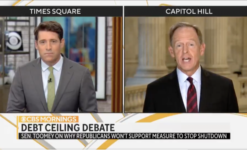 Toomey clashes with CBS host for saying GOP could ‘relieve’ debt ceiling crisis: Dems control the government!