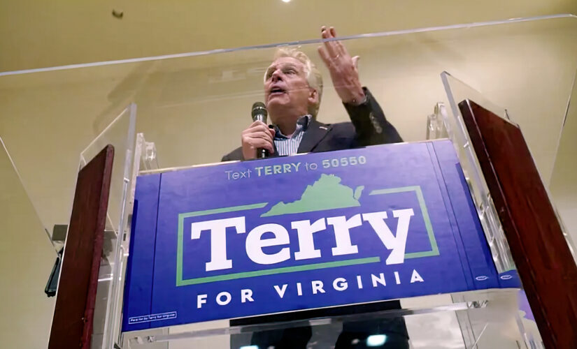 Small crowd greets McAuliffe at campaign stop as his GOP opponent Youngkin leads in polls