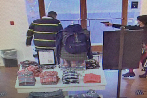 Oregon Polo Ralph Lauren store gunman caught on camera pointing gun at employee