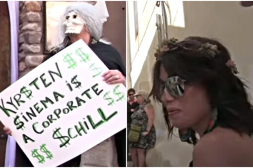 Arizona bride, mom plead with progressive anti-Sinema protesters to stop ‘ruining’ wedding