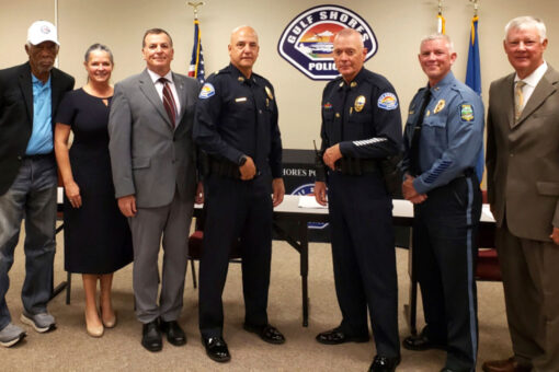 Morgan Freeman interviews police recruits in Gulf Shores