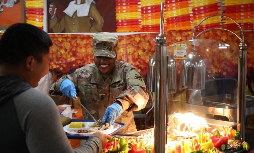 See the pictures: US troops far from home celebrate Thanksgiving across the world