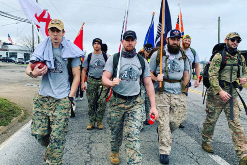 Alabama students raise awareness for veteran suicide in march from Tuscaloosa to Auburn