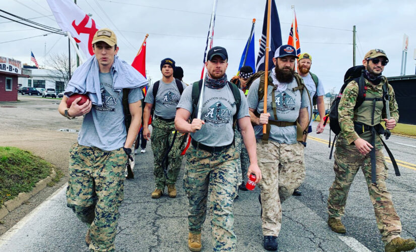 Alabama students raise awareness for veteran suicide in march from Tuscaloosa to Auburn