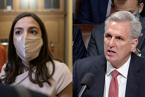 AOC mocked McCarthy&apos;s speech from House cloakroom prior to social-spending vote: &apos;Communicating so little&apos;