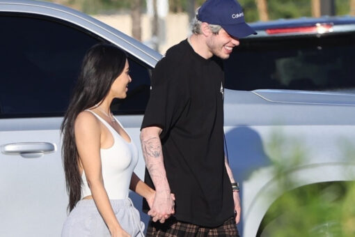 Kim Kardashian and Pete Davidson hold hands during stroll in California