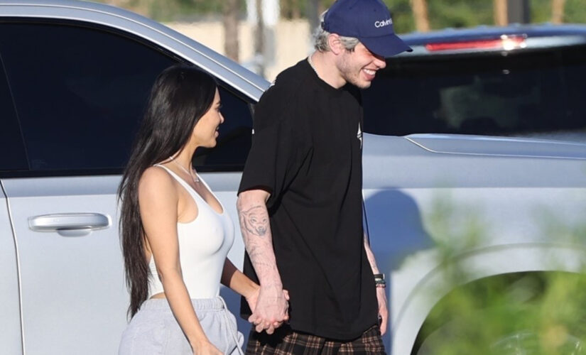 Kim Kardashian and Pete Davidson hold hands during stroll in California