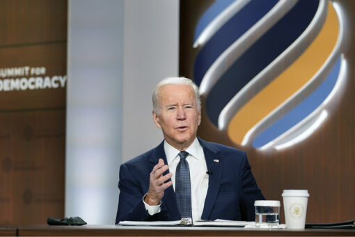 Biden adds &apos;women&apos; to Declaration of Independence during democracy summit remarks