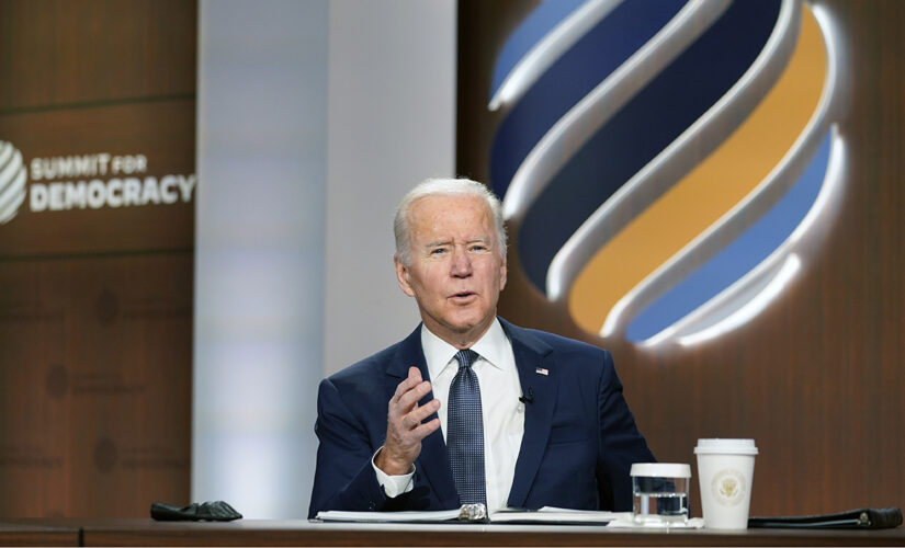 Biden adds &apos;women&apos; to Declaration of Independence during democracy summit remarks