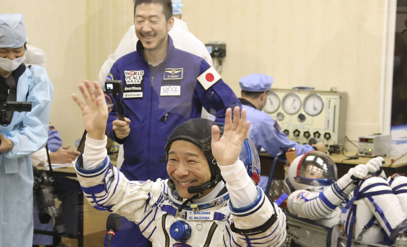 Japanese tourists visit International Space Station