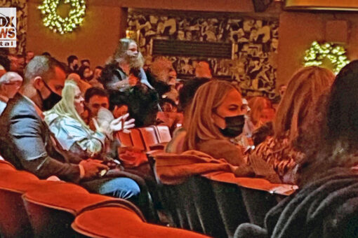 Masked Chrissy Teigen and John Legend buy out entire row at NYC&apos;s vax only Radio City Music Hall