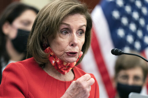 Pelosi interrupted by heckler who shouted, ‘Let’s go, Brandon’