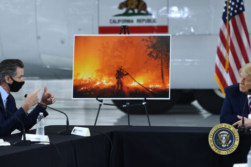 Gavin Newsom less warm toward Trump on wildfire aid during VP Harris visit