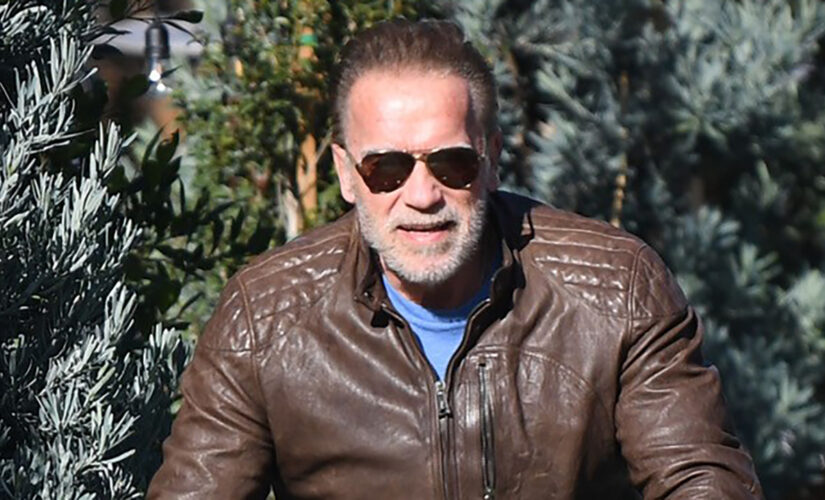 Arnold Schwarzenegger seen after car accident, rides bike in Los Angeles