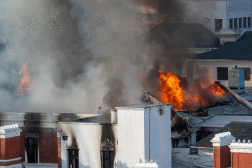 Devastating fire rips through South Africa’s Parliament complex