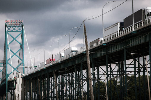 Canadian truckers shut down busiest border crossing in North America, back up Detroit roads